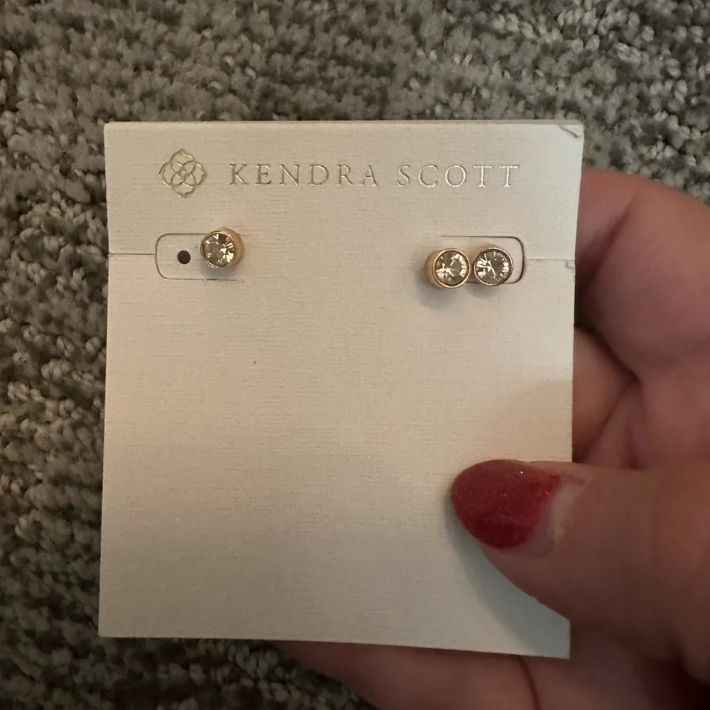Set of 3 Swarovski stud earrings